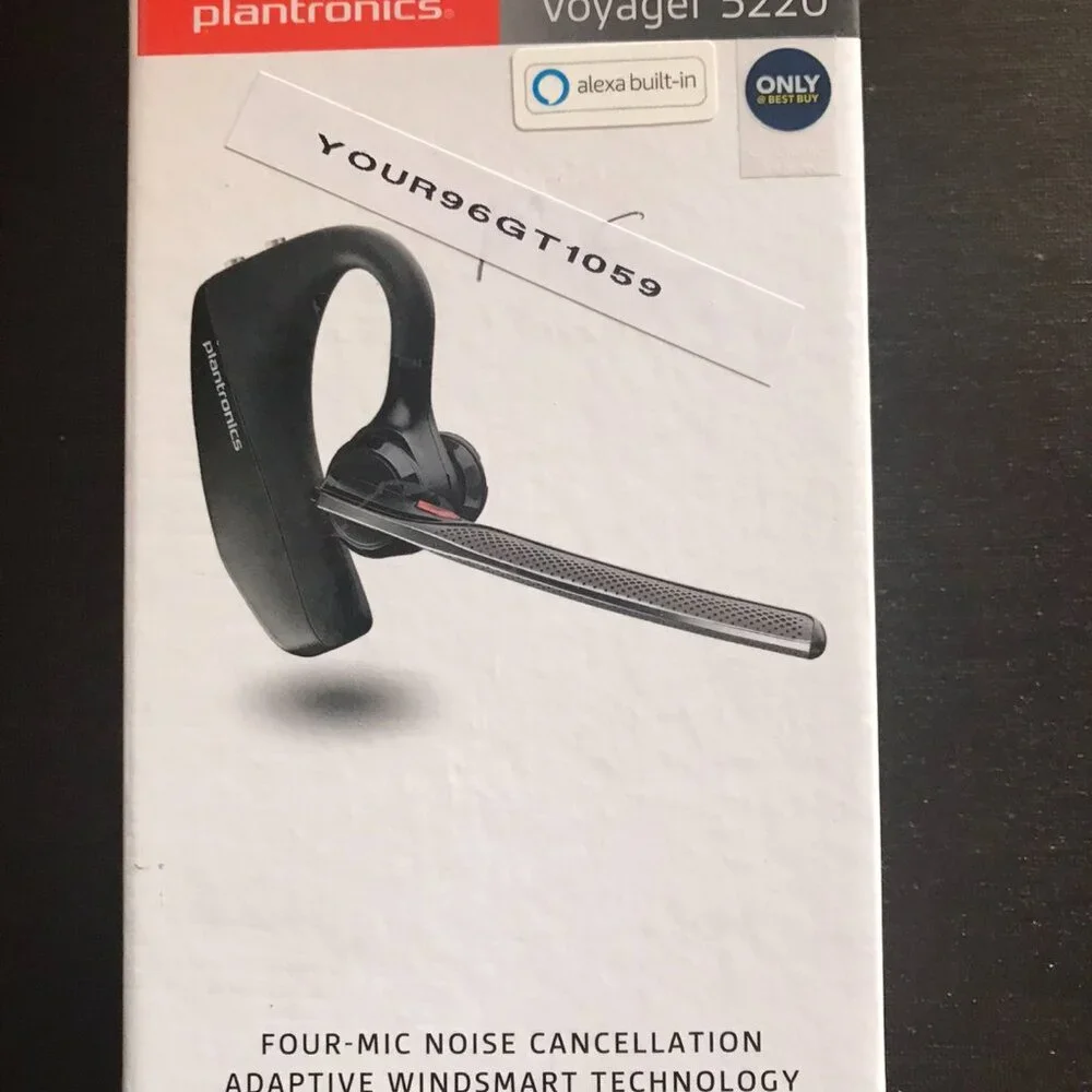 Plantronics - Voyager 5220 Bluetooth Headset with Amazon Alexa - Black